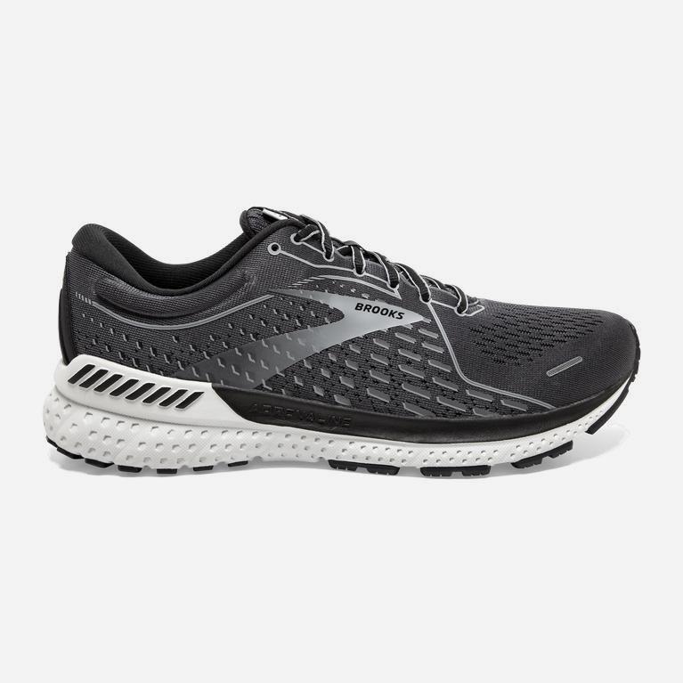 Brooks Men's Adrenaline Gts 21 Road Running Shoes Singapore - Blackened Pearl/Black/Grey (84073-CYJE